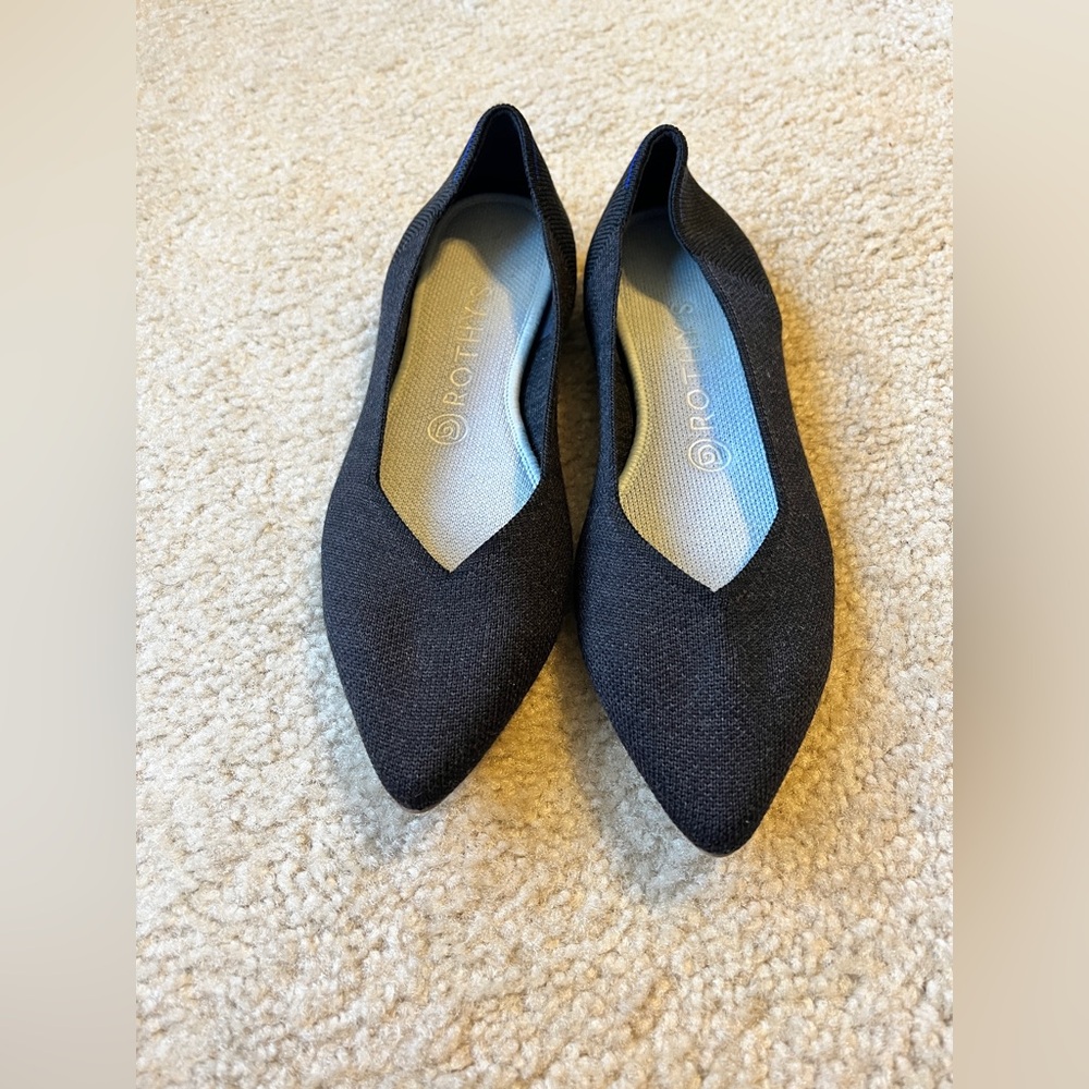 Rothy's Classic Black Pointed Flats